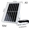Solar Battery Charger 4 USB Ports Fast Charging Efficient Solar Absorption for Outdoor Trips Power Supply Emergency Backup