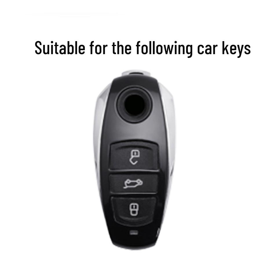 Cowhide Key Cover & Chain for Volkswagen Touareg (2013-2017)