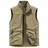 New Large-size Soft Shell Plus Velvet Thickened Multi-bag Work Vest Youth Vest Men's Work Clothes Youth Outdoor Fishing