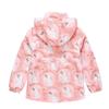Children's Spring and Fall New Fashion Printing Rushing Coat Jacket Boys and Girls Hooded Waist Zipper Shirt Double Windbreaker