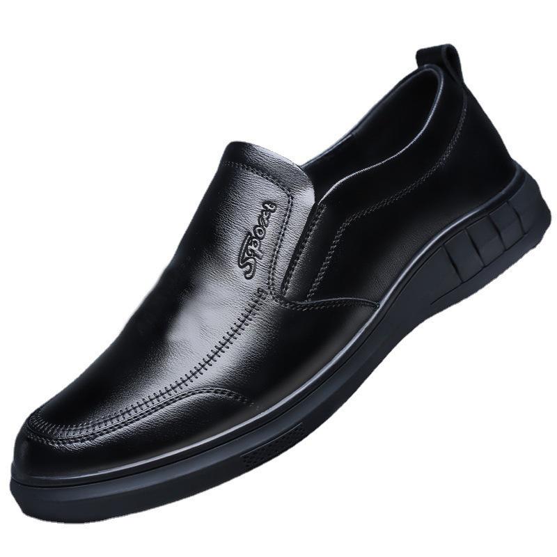 Men's Versatile Breathable Leather Casual Shoes | Non-Slip Soft Sole for Comfort and Style
