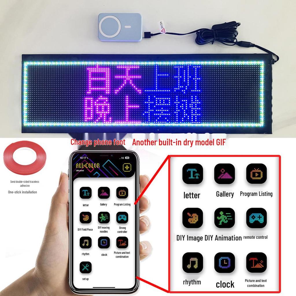 28x98 cm Ultra-Thin USB-Powered LED Flexible Display for Mobile Advertising