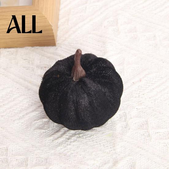 Soft Fabric Pumpkin Set 20 PCS Velvet Decorative Ornaments, Multi-Color Artificial Fall Harvest Decor Reusable Halloween Decorations for Mantel Table