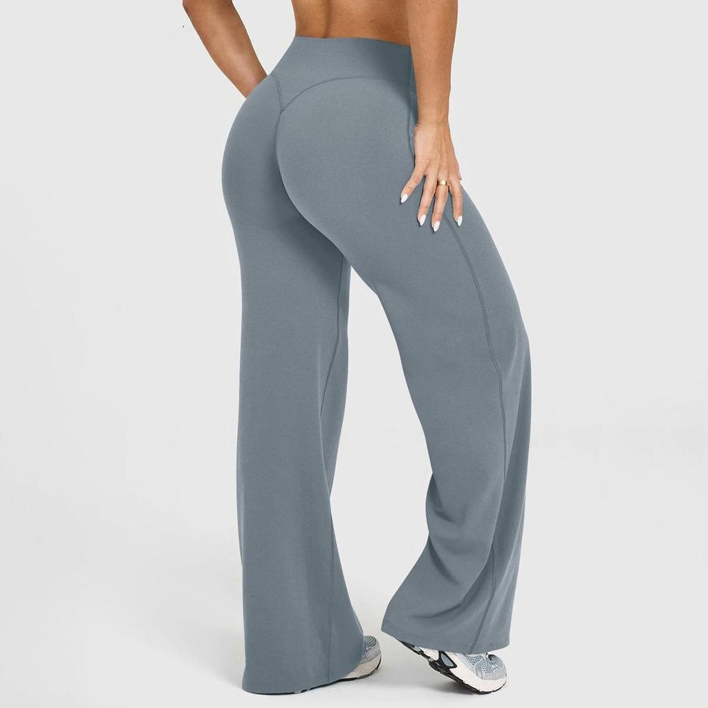 Cross-Border Peach Hip Lifting Wide-Leg Yoga Pants - Women's High Waist, High Elasticity, Straight Tube Sports Fitness Wear