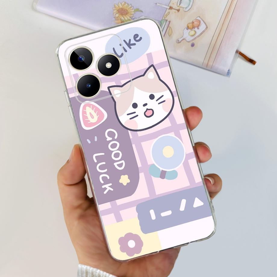 For Realme C51 RMX3830 / Realme C53 RMX3760 Global Phone Cover Cases Transparent Soft TPU Capas Etui For RealmeC51 C 51 Housing