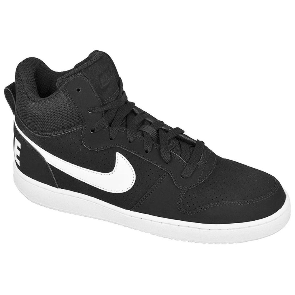 Nike Court Borough Mid Men Sneakers Black White 838938-010