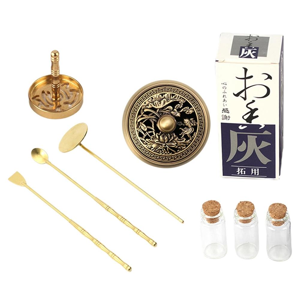 Incense Burner Censer Tool Set Making Kit Press Powder Fennel Aroma Furnace