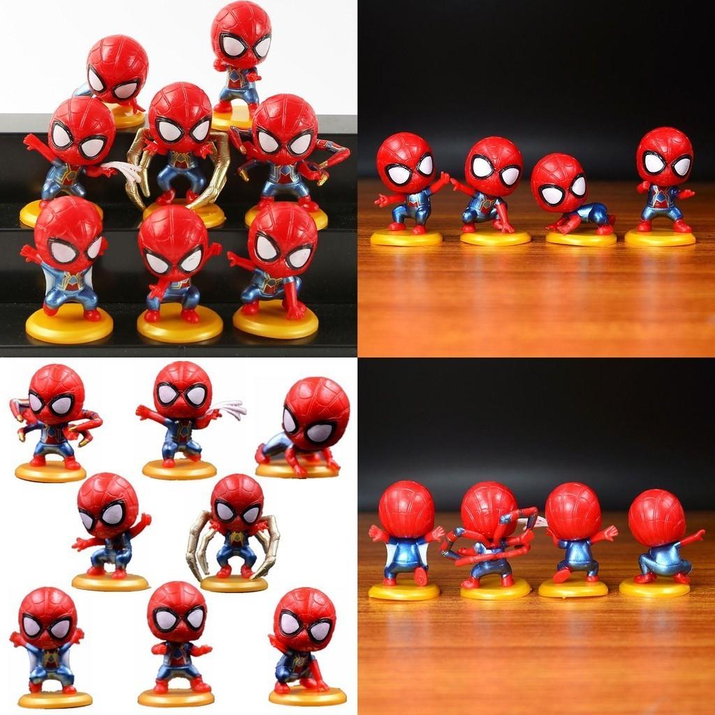 Adorable 8pcs/set Cute Spiderman Mini Figures For Dollhouse And Garden Decor