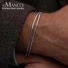 Pulsera de Cadena Cuadrada para Hombre eManco - Joyería de Moda Tendencia con Personalidad Fresca y Elegante