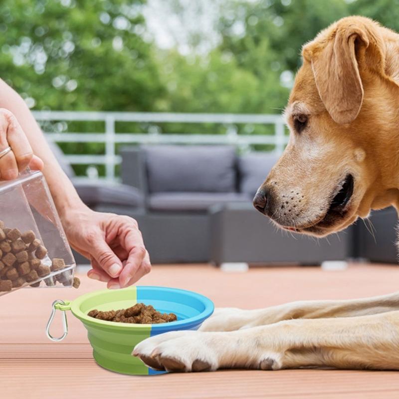 380ml Portable Silicone Dogs Bowl with Clip Perfect Travel Pet Feeding Water Dish for Outdoor Adventures Large Capacity