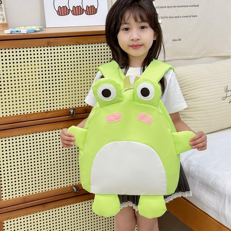 Neuer Bunter Cartoon-Frosch-Design Kinderrucksack Süße Nylon-Schultasche Für Jungen Und Mädchen