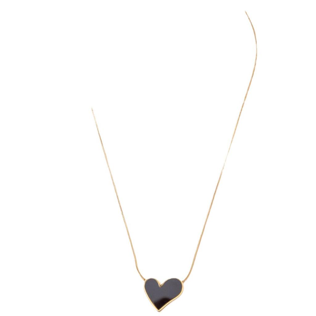 Collier en Acier Titane Amour - Polyvalent pour Femmes, Haut de Gamme, Printemps-Été, Luxe, Petite Échelle, Simple Chaîne de Collier
