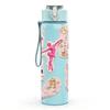 1PC Fashion Shoe Handbag Slogan Print 750ml Color Plastic Sports Water Bottle Leakproof Flip Straw Lid Suitable for Sports Office Home Use