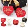 100pcs Heart Shaped Cards Valentine's Day Tags Red Hanging Decoration Gift Labels DIY Hand Gift Hanging Tag