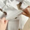 Soild Cotton Sports Socks Mid Calf Black White Stockings Soft Breathable Athletic Socks Soft Comfortable Solid Hosiery