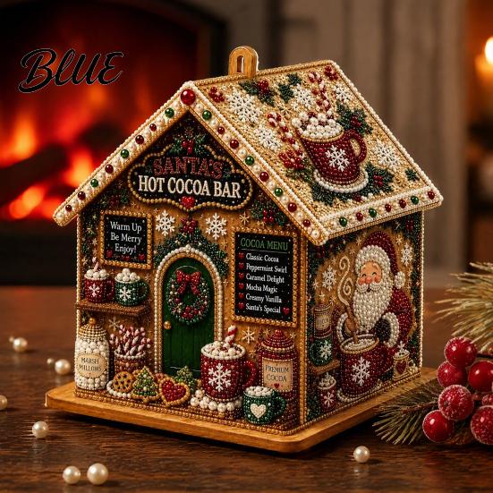 Regalo di Natale Creativo per la Mamma Casa 3D Perla Sintetica Kit Artistico Fai da Te Pittura con Strass Kit Attività Creative Rilassanti Adulti Adulti Tavolo