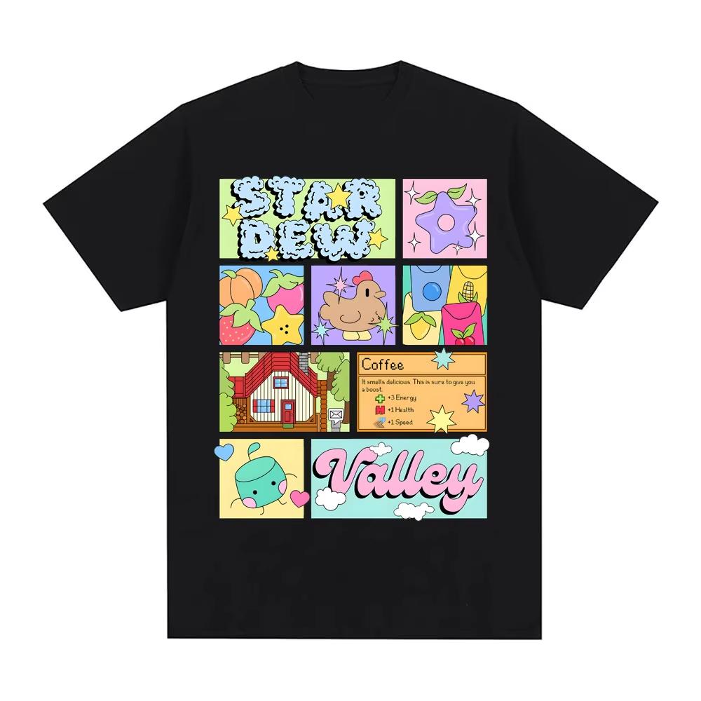 Stardew Valley TEE New Style GAME Print High Quality Teeshirt Comic pure Cotton Comfortable Round Neck Short Sleeve Top