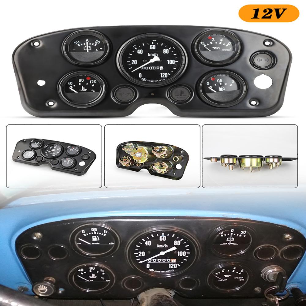 5-in-1 Armaturenbrett Digitales Kombiinstrument Universal - Wassertemperatur Voltmeter Multifunktional Für Automobil Armaturenbrett