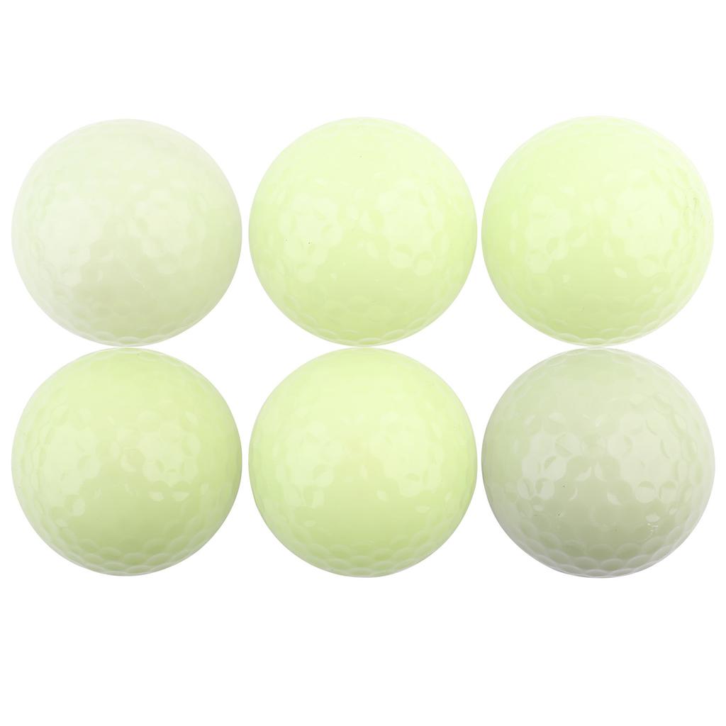 6 pcs Balles de Golf de Nuit Lumineuses Fluorescentes Balles de Golf Longue Durée Éclat Vif dans l'Obscurité