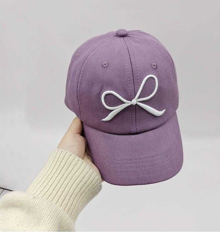 Hip Hop Duck Tongue Cap With Sweet Bow Embroidery For Children In Various Colors