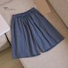 Pantaloncini casual estivi da donna Tasche con coulisse in vita elastica Pantaloncini corti larghi a gamba larga tinta unita Streetwear