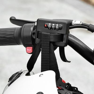 Universal Motorcycle Helmet Lock Bicycle Handlebar Lock Safe Fixed Hook Lock Anti-Theft Password Lock Outdoor for Moto