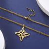 Fashion Celtic-Knot Pendant Necklace Witches-Knot Choker Chain Triquetra-Trinity Charm Clavicle Chain Jewelry Ornament