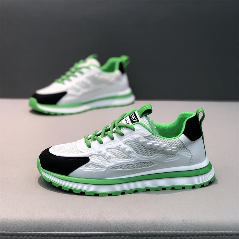 Spring new low-top mesh surface, breathable and comfortable casual soft bottom lace-up ec