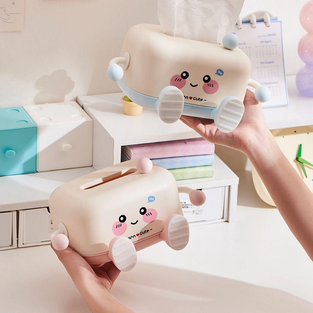 Plastic Paper Towel Holder Large Capacity Napkin Storage Case  Desktop Decoration