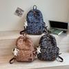 Schoolbag Korean Version Ins Wind Backpack Men's and Women's Mori Fresh Schoolbag Women's Backpack Floral Design Daily Commuter Backpack