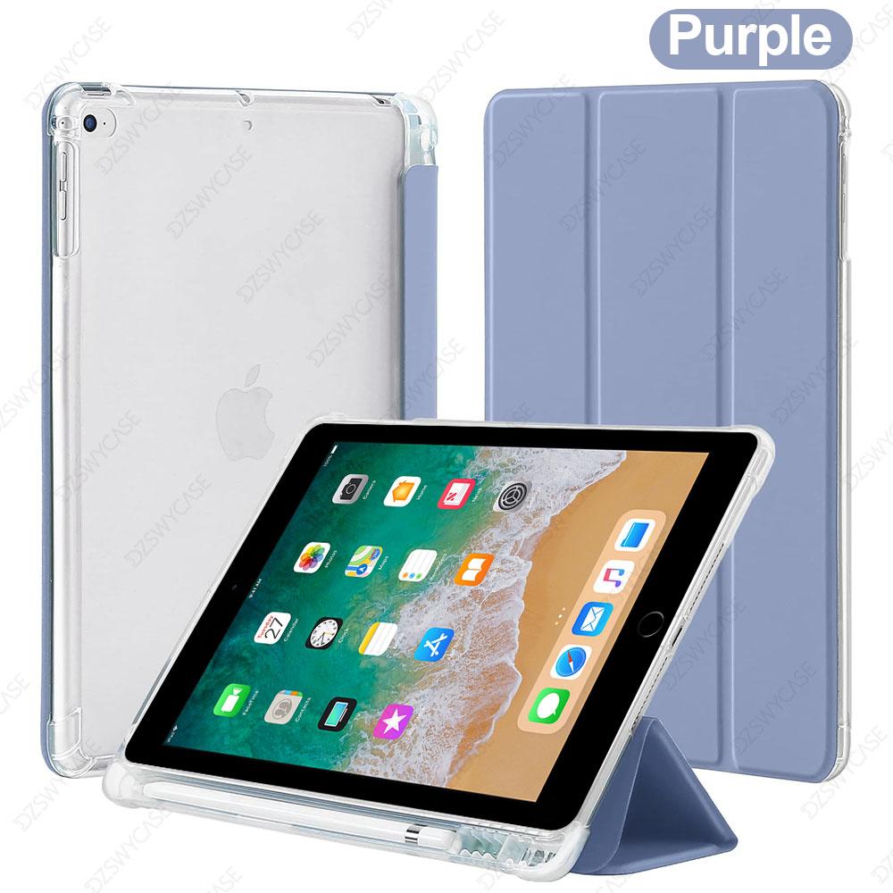 Voor iPad 9.7 Inch Hoes 6e/5e Generatie /, voor iPad Air 1/2, Lichtgewicht Beschermhoes met Stylushouder Zacht TPU