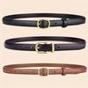 Women's Fashion Leather Belt - Slim, Versatile Pin Buckle for Jeans