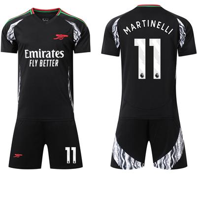 2024-25 Arsenal Čierny vonkajší dres #7 Saka #9 Jesus #8 Odegaard Futbalové dresy