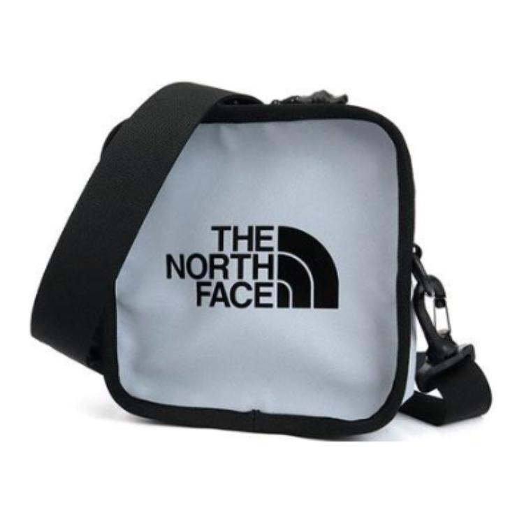 The North Face Large Logo Zipper Shoulder Crossbody Bag Outdoor Bag Unisex bags Gray NF0A3VWS-0JS