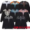 Unisex Hooded Sweatshirt With Animal Wing Print Loose Fit Cotton Pullover Fall Daily Wear