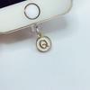 Dust Plug For Phone - Metal Pendant With 26 White English Letters - Dust Plug For Phone Jack,mobile Phone Decorations