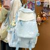 Korean niche design girl contrast backpack light college student high school student backpack women's commuter travel bag
