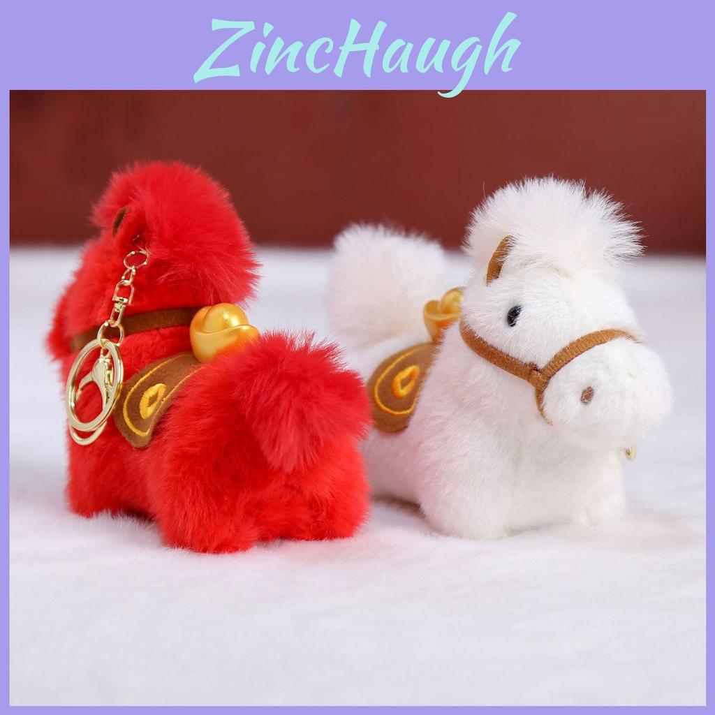 Year Of The Horse Lucky Plush Toy Keychain With Embroidered Colorful Horse For Celebration Decor