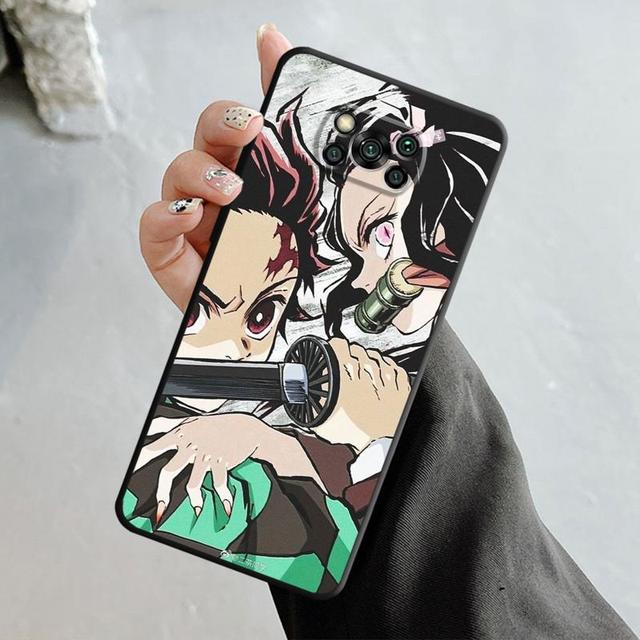 Case For Xiaomi Poco X3 Nfc X4pro M3 C40 For Mi 12 11 10 10t 8 Note10 Lite 11ultra 11t Pro F1 Cartoon Anime Demon Slayer Nezuko