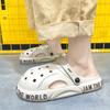 Hole Shoes Men'S Non-Slip Beach Sandals Outdoor Casual Thick-Soled Slippers Men'S