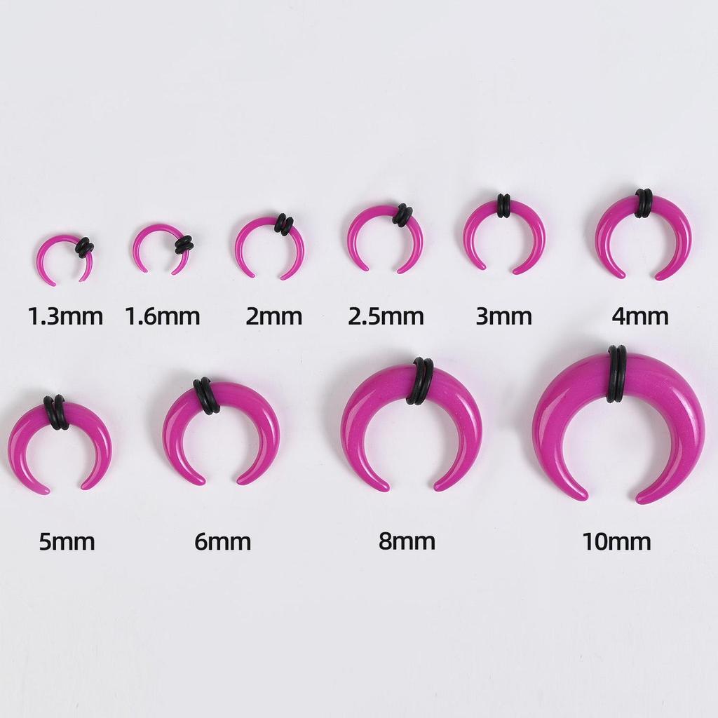 Acrylic Heart & Triangle Ear Plugs – Colorful Piercing Jewelry In Multiple Sizes