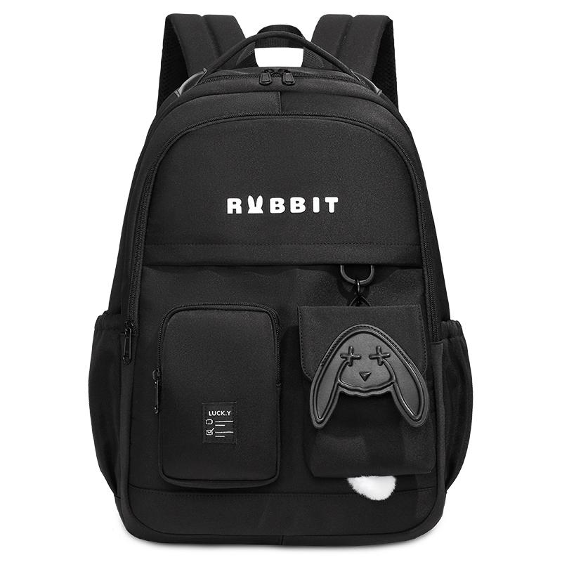 

Рюкзак школьный для ученика средней школы, женский дорожный чёрный