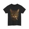 Lustiges Katze raucht Zigarette Meme Grafik T-Shirt Tabby Kätzchen Tierliebhaber Geschenk