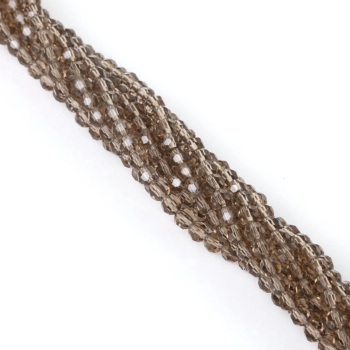 

4 мм граненые круглые стеклянные бусины, ручная работа, хрустальные позолоченные цветные бусины для ювелирных аксессуаров 4mm, approximately 88-90 beads per strand