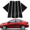 6pcs/set Car Pillar Posts Door Window Trim Stickers for Kia Pegas/Soluto 2017 2018 2019 2020 2021 2022 Auto Decorations Accessories