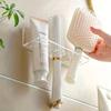 2/3 Hole Acrylic Hairbrush Organizer, Wall Mounted No-Drill Bathroom Storage Rack for Combs, Brushes & Toiletries