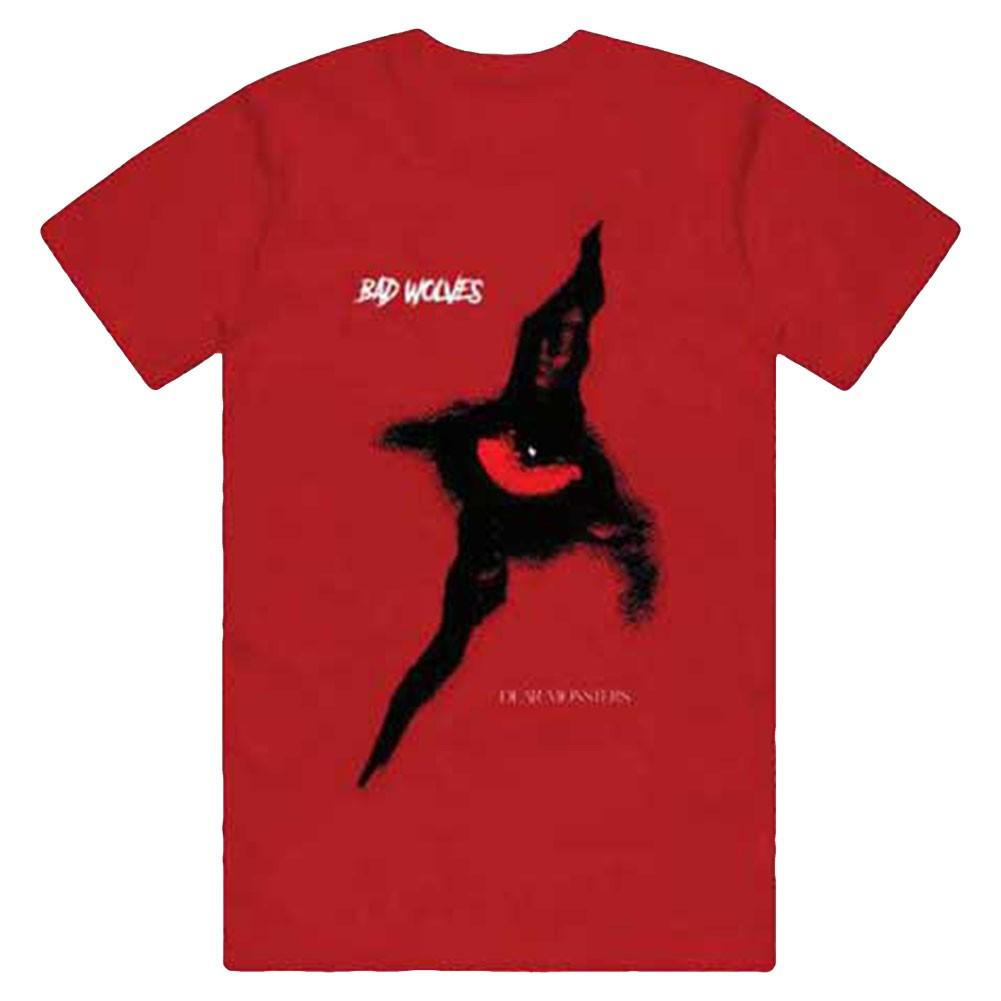 Men s Bad Wolves Dear Monsters Eye Slim Fit T-shirt Medium Red XL