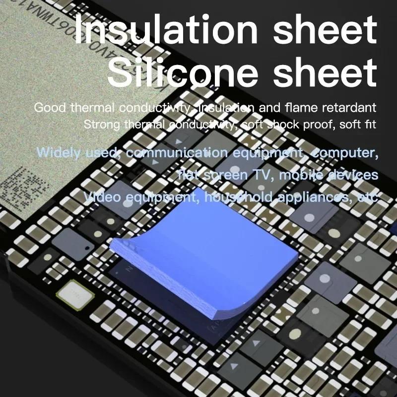 Thermal Pads 100Pcs 6W High Heat Conductivity for IC Heat Sink Chip Router CPU Cooling Replacement Accessories