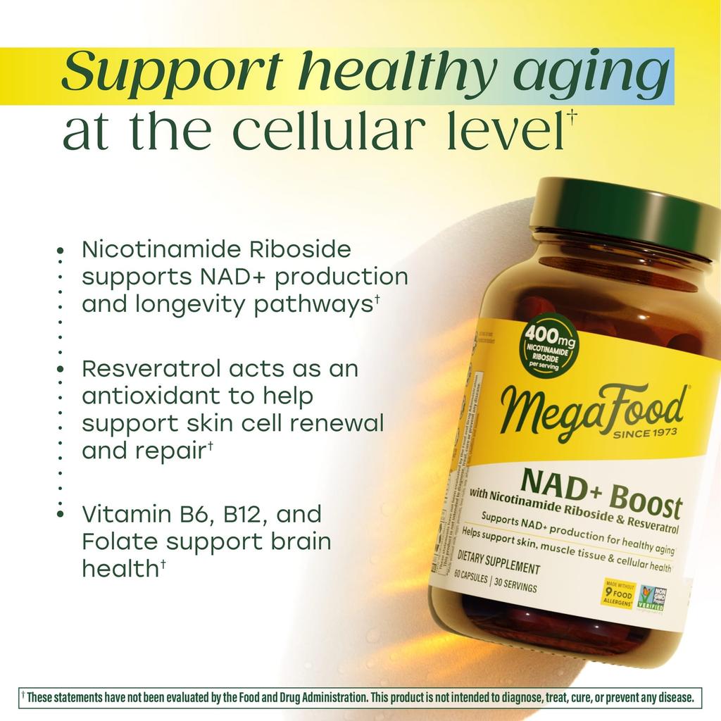 MegaFood, NAD+ Boost, 60 Capsules
