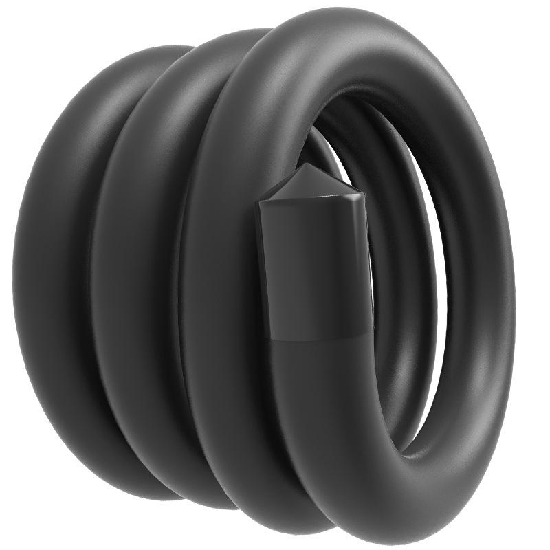 Male Cock Ring Delay Ejaculation Invisible Penis Exercise Device Metal Sponge Material Black Adult Sex Toy  Length: 520 cm
